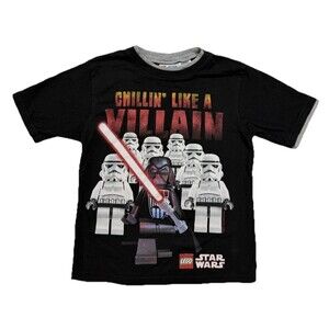 Lego Star Wars Chillin’ Like A Villain T-Shirt Kids Size Medium